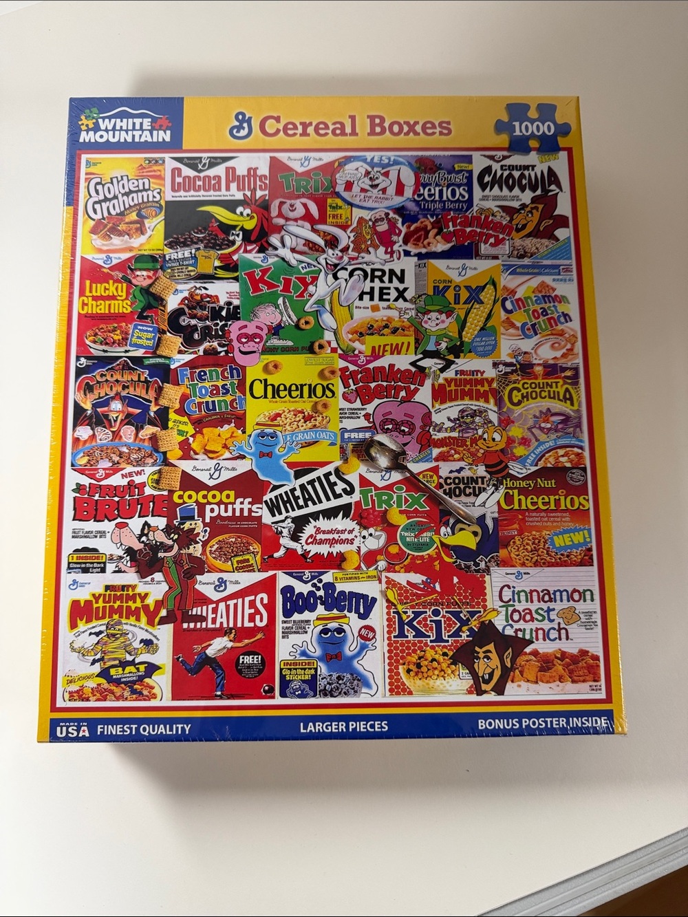 White Mountain cereal box puzzle